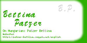 bettina patzer business card